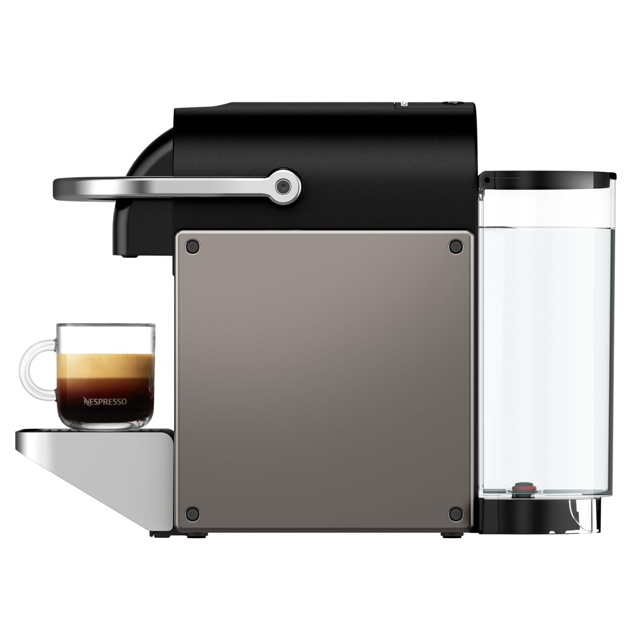 Innovexy – Machine à Café à Capsules Espresso & Lungo, Design Métal Compact, Titane