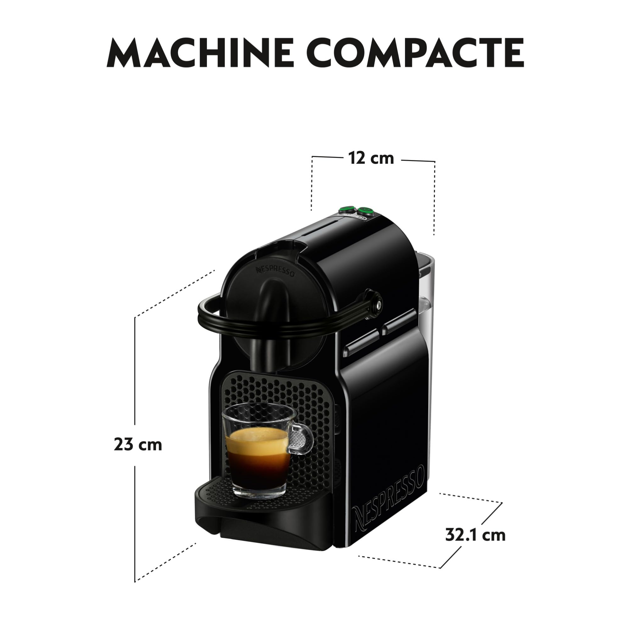 Innovexy – Machine à Café à Capsules Espresso & Lungo, 19 Bars, 1260W, Noir