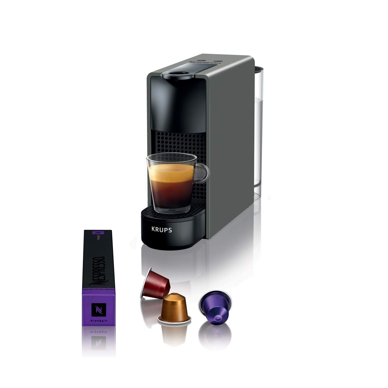 Innovexy – Machine à Café à Capsules Compacte, Espresso & Lungo, Gris Intense