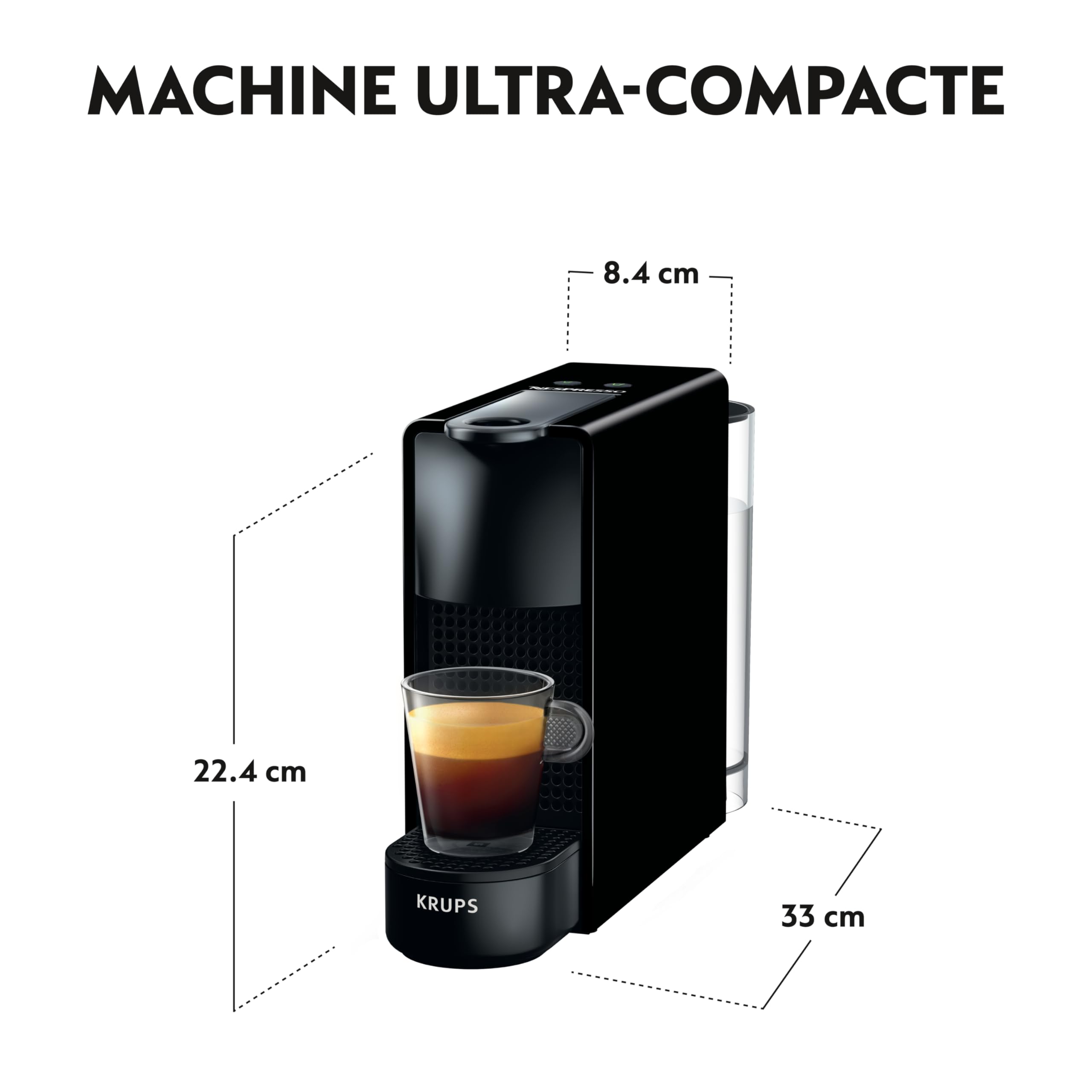 Innovexy – Machine à Café à Capsules Compacte, Espresso & Lungo, Noir