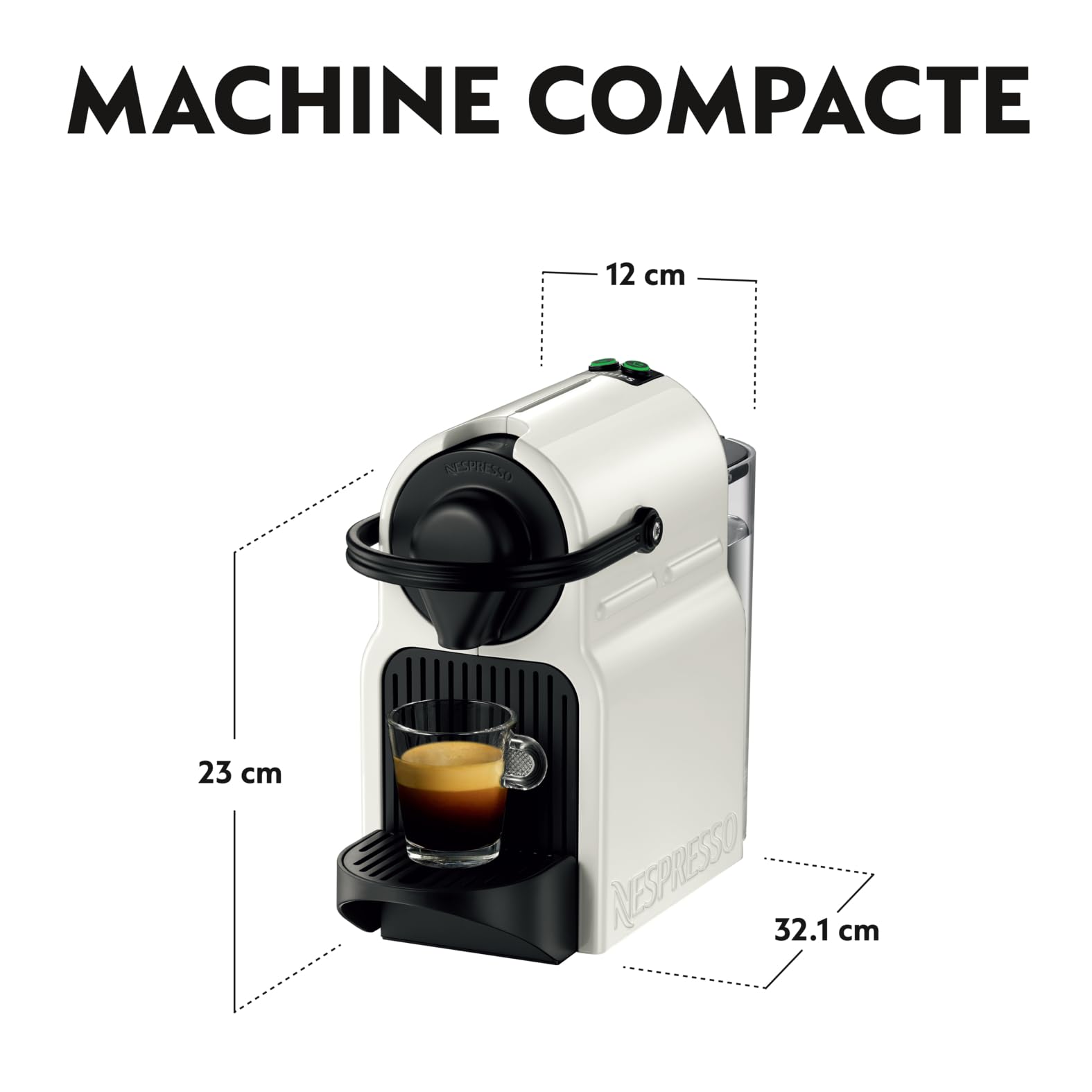 Innovexy – Machine à Café à Capsules Espresso & Lungo, 19 Bars, Réservoir 0,7 L, Blanc