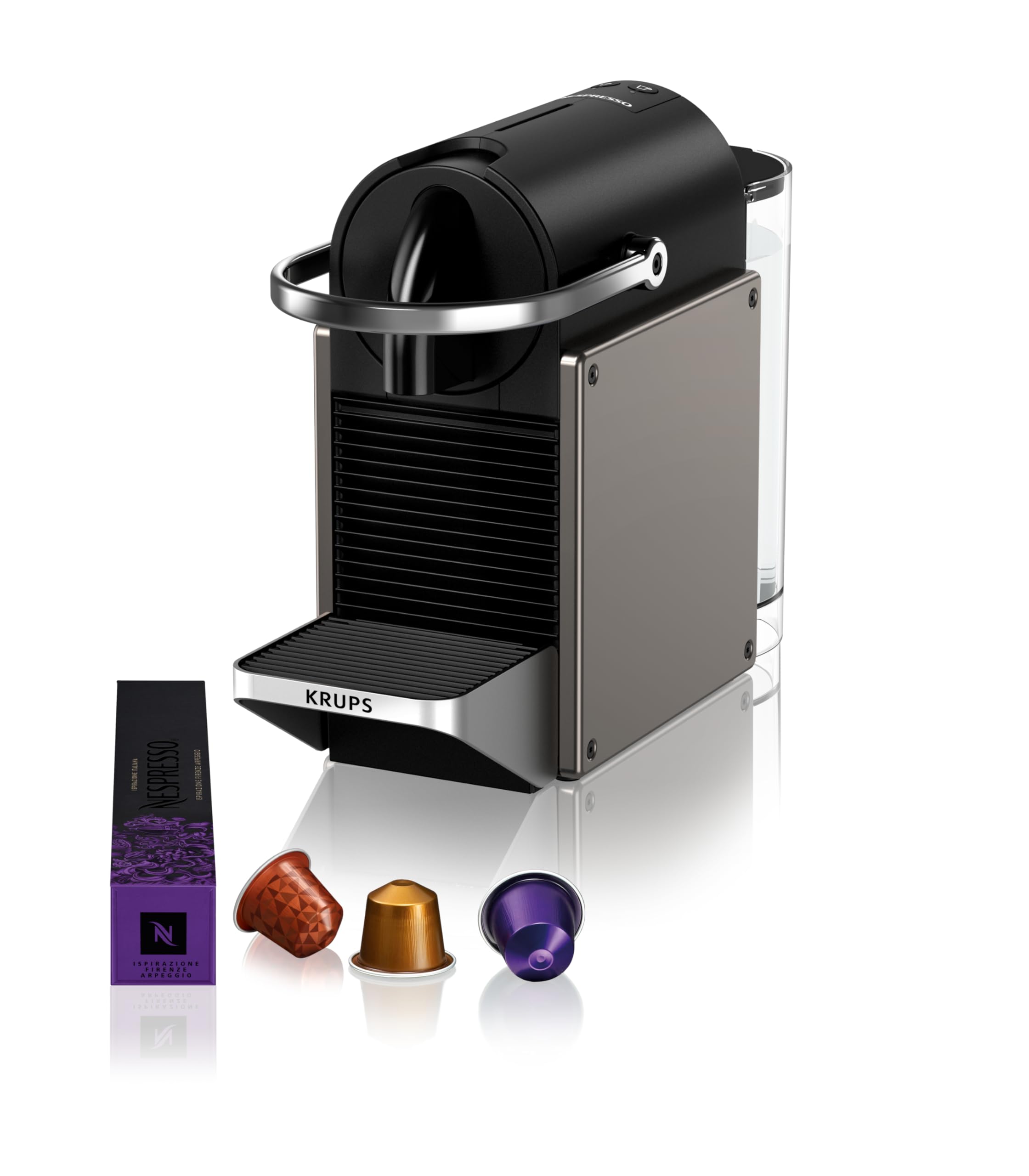 Innovexy – Machine à Café à Capsules Espresso & Lungo, Design Métal Compact, Titane