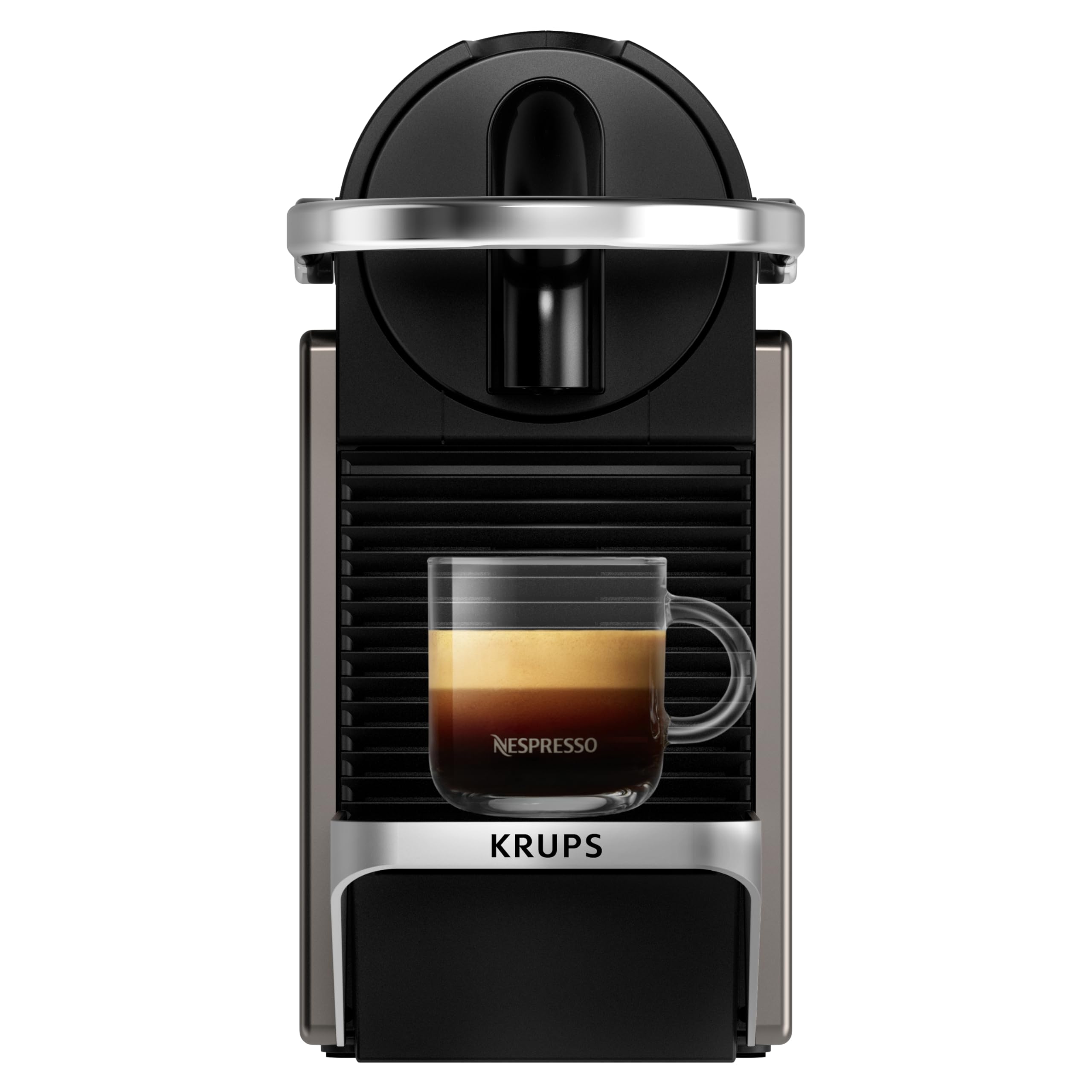 Innovexy – Machine à Café à Capsules Espresso & Lungo, Design Métal Compact, Titane
