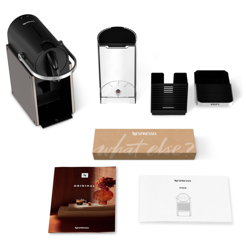 Innovexy – Machine à Café à Capsules Espresso & Lungo, Design Métal Compact, Titane