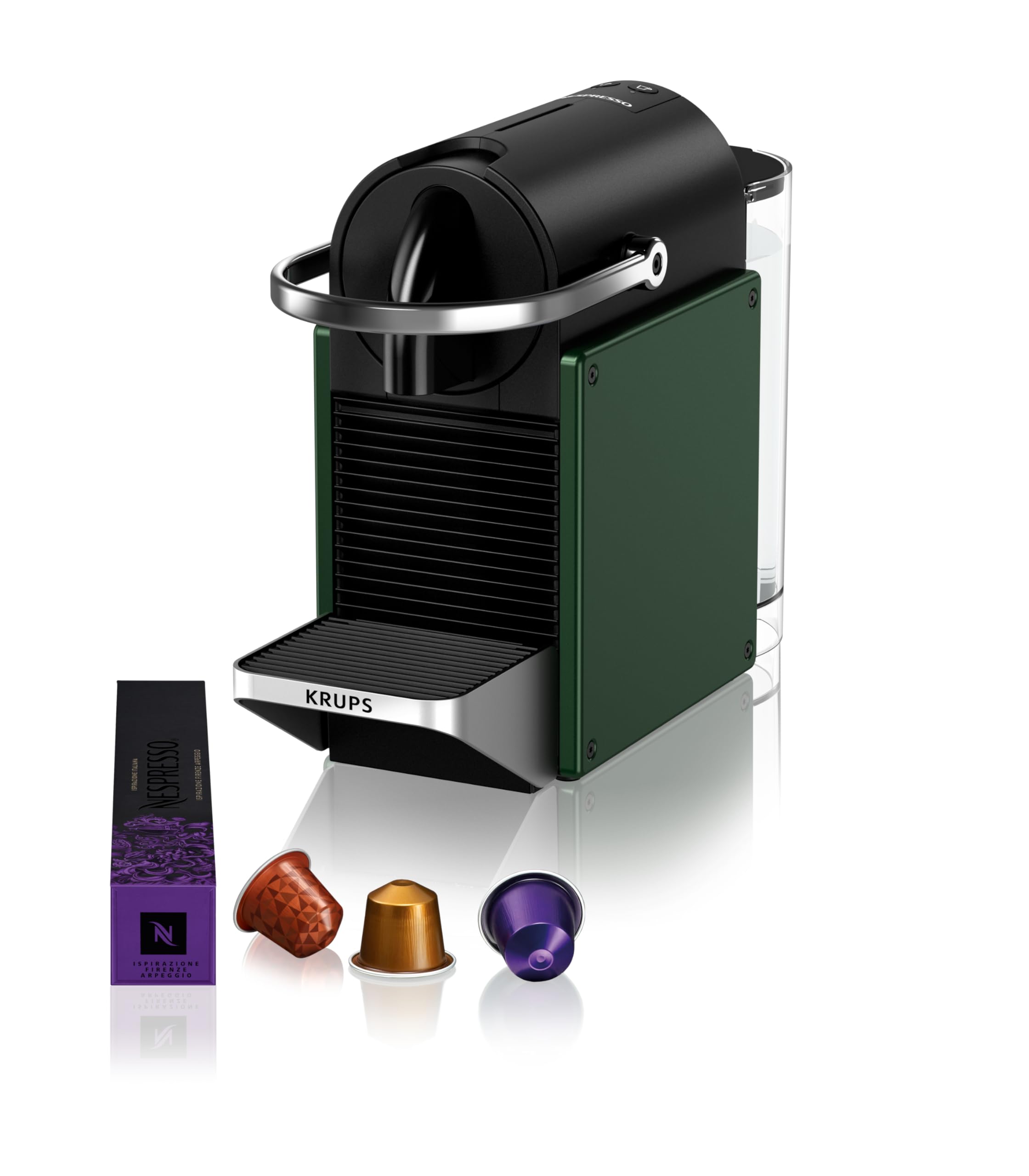 Innovexy – Machine à Café à Capsules Espresso & Lungo, Design Métal Compact, Vert Foncé